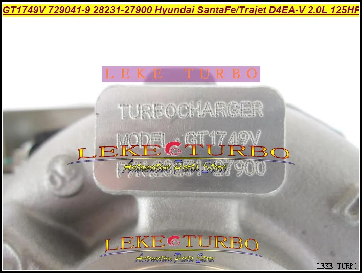 TURBO GT1749V 729041-5009S 28231-27900 729041-0009 Turbine Turbocharger For HYUNDAI Santa Fe Trajet Diesel D4EA-V 2.0L 125HP (6)