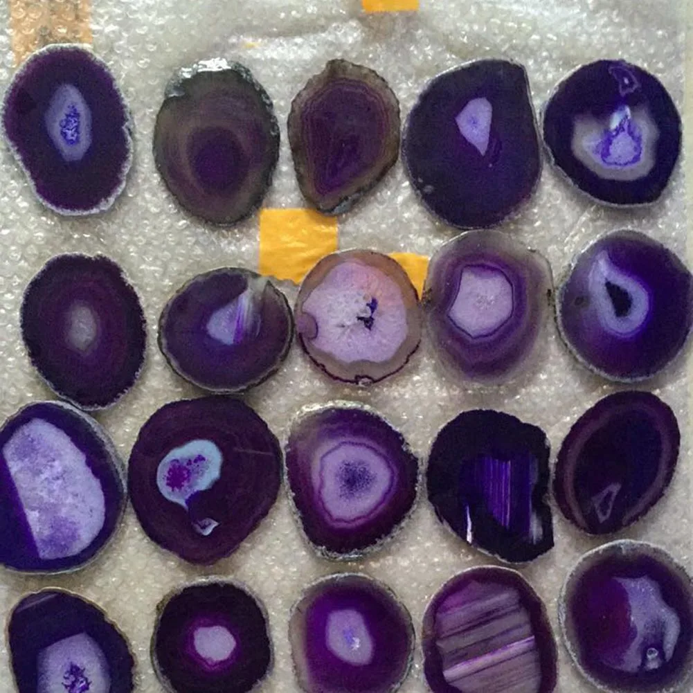 1 шт. природа подвеска Агат ломтик Coaster фиолетовый кварцевый и из натурального камня 2381 нерегулярный кулон большой аметист камень ювелирные изделия как подстаканник