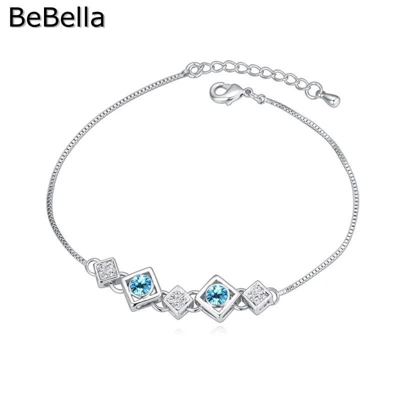 

BeBella crystal geometric bracelet made with genuine Czech crystals for girls Christmas gift