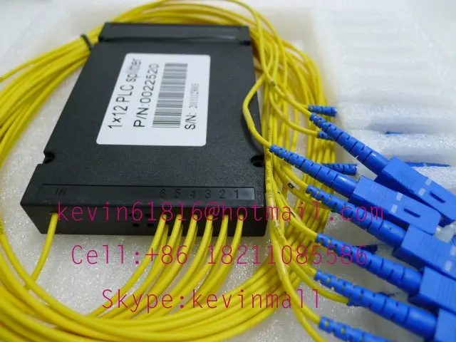 1x12 PLC сплиттер, siglemode, SC/APC, FC, ST, LC, SC/PC SC/FC/ST/LC разъем ODN. FiberCore
