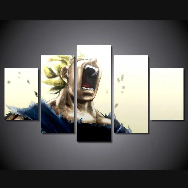 Framed Vegeta Dragon Ball Z Super Saiyan Canvas Print Painting Wall Fgdf Sdfsdg Gdfhfd Sdfsdgdfg