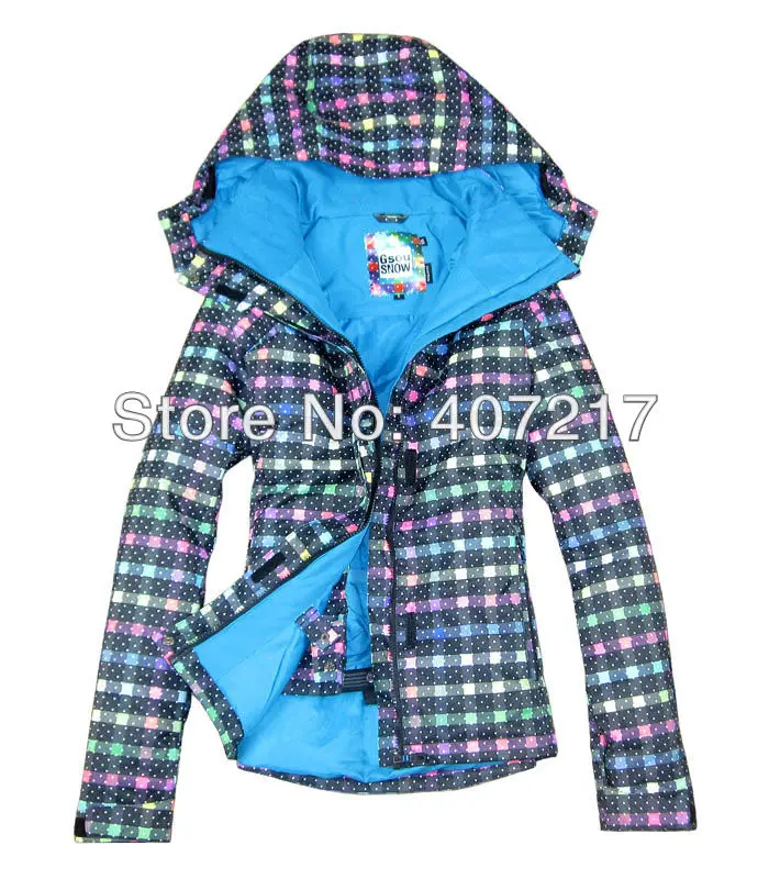 Новые женские цветные клетчатые водонепроницаемые сноубордические куртки, Женская цветная Лыжная куртка с сеткой, Зимняя парка, лыжная одежда 10K