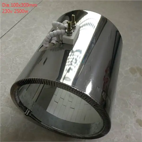 Пластиковый цилиндр экструдера 100x300 мм 230v 2500w Нагреватель керамической ленты|heater