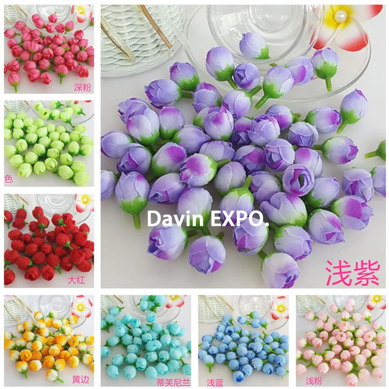 10 шт. Мини искусственные цветы маленький чайный бутон розы для DIY аксессуары