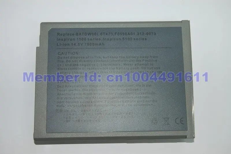 Ноутбук Батарея для Dell 310-5205 310-5206 312-0079 312-0296 451-10117 451-10183 6T473 7T670 J2328 8Y8499T686 BATDW00L F0590A01