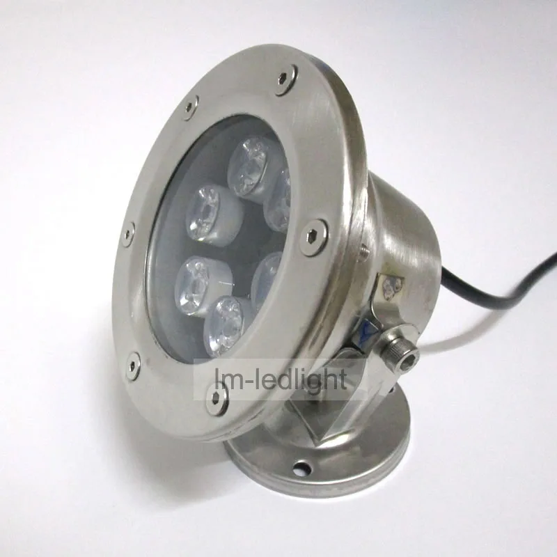 Luz piscina 12 V 5 W 6 W IP68 impermeable piscina luz LED bridgelux caliente/blanco puro RGB marine Boat Yacht envío gratis 2 unids