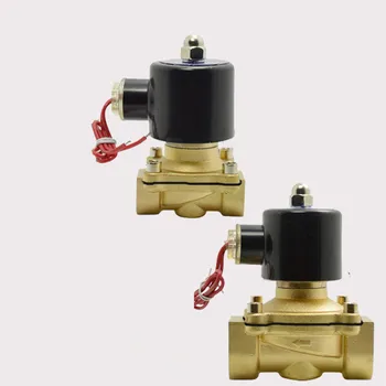 

New 3/8" Inch Brass Solenoid Valve AC220V/DC24V/DC12V Electric Air Water Gas Diesel Fuel 2W040-10