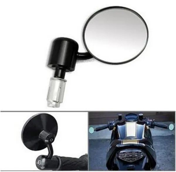 fast delivery universal Motorcycle Mirror moto bike Black Round Billet