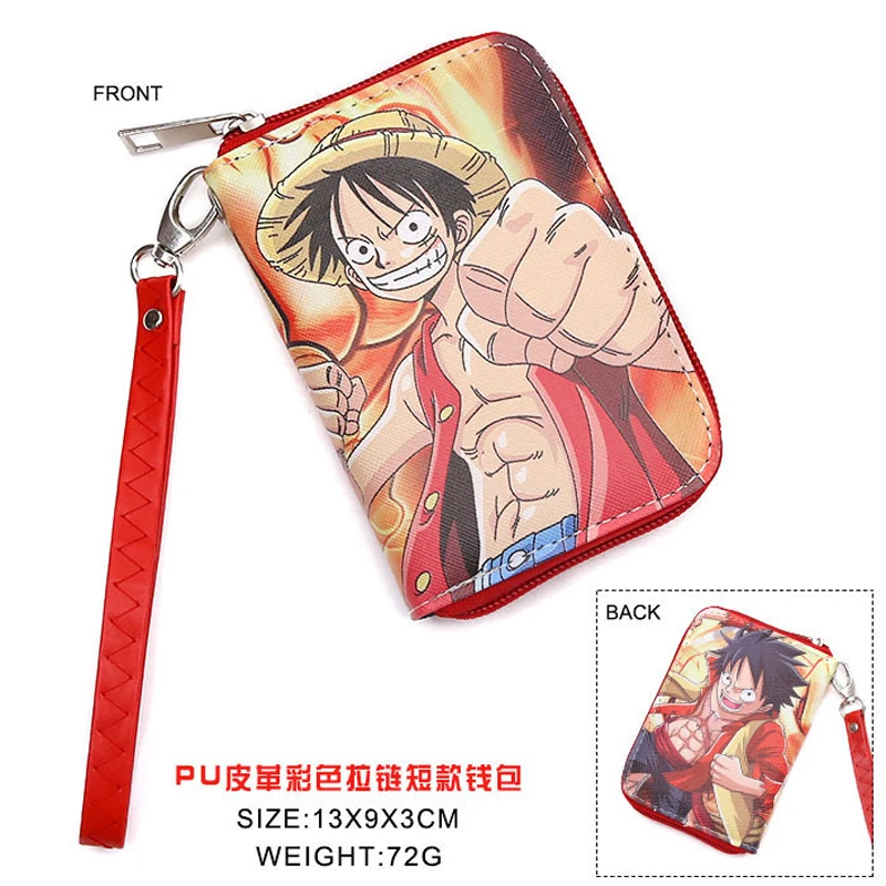 Аниме one piece Monky D Luffy PU короткий кошелек на молнии