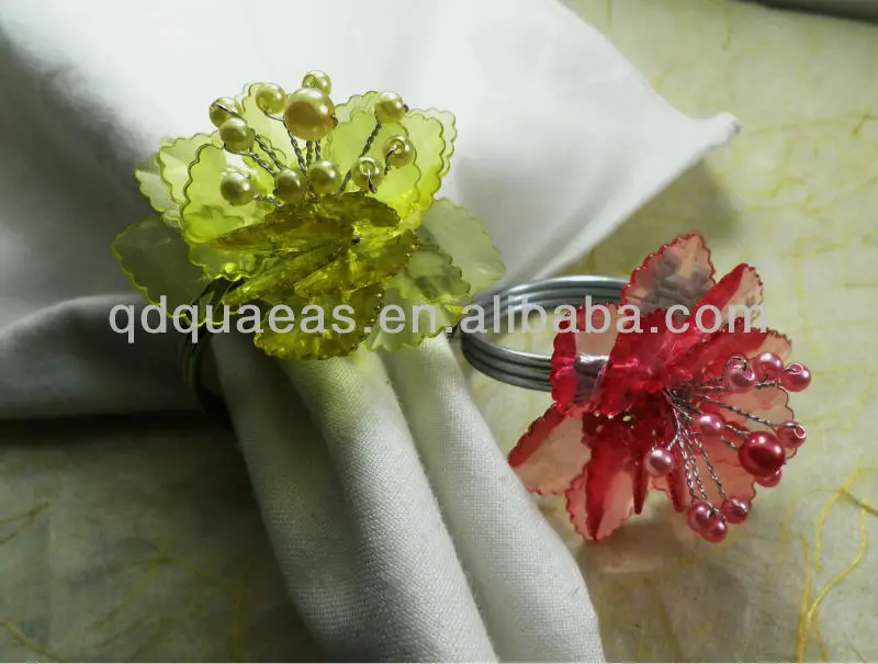Продано на Aliexpress бисером кольцо для свадебных салфеток