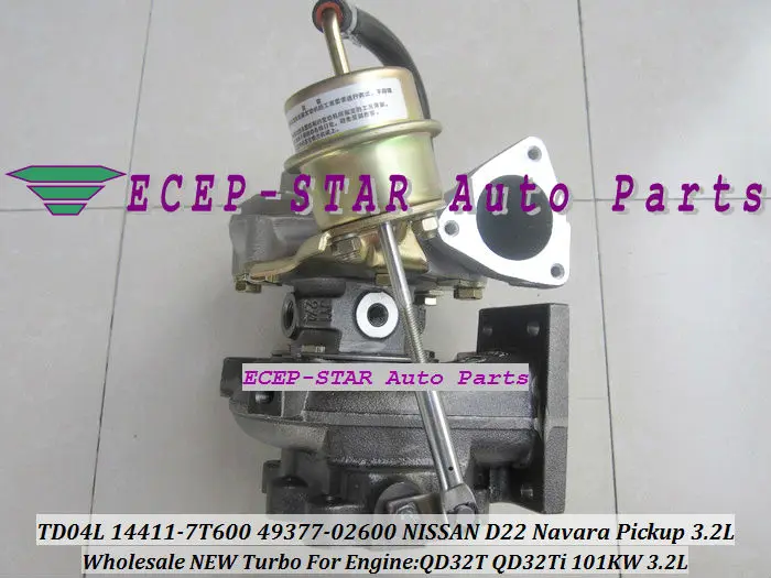 TD04L 14411-7T600 49377-02600 Turbo турбонагнетатель для Nissan TD27 NS25 Navara D22 пикап 3.2L QD32 QD32T 80KW прокладки