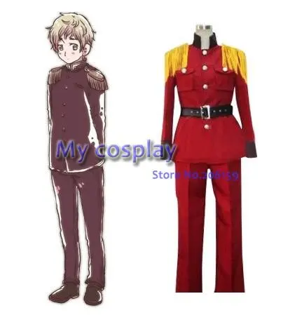 Аниме Hetalia держав оси Латвии Для Мужчин's Косплэй костюм Для мужчин форма Красный Хэллоуин Костюмы костюм Для мужчин плащ