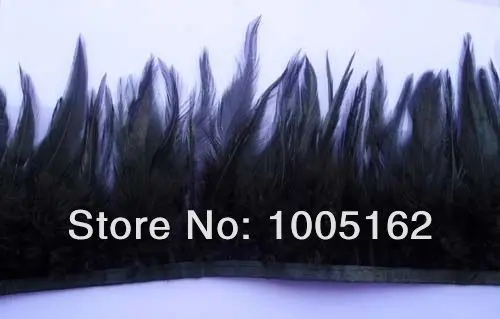 shipping-10yards/черного цвета Hackle Перо бахрома Hackle Перо Обрезка Fringe для костюма ремесел Вышивание