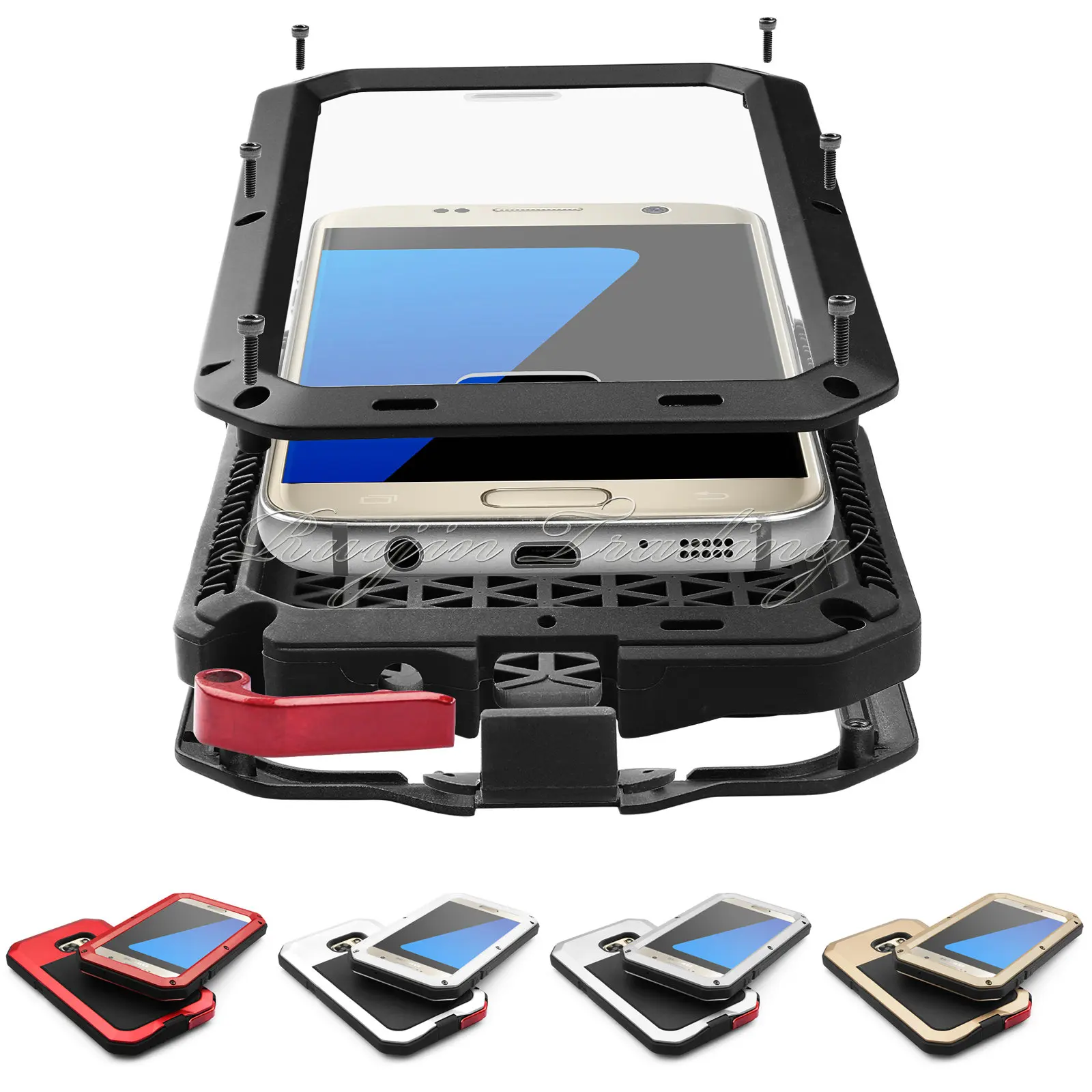 imágenes para Caso Para Samsung Galaxy S4 S5 S6 S7 IPX3 borde Nota 4 5 A Prueba de Choques Impermeable De Aluminio Gorilla Glass Proteger la Cubierta Del Teléfono imágenes para Caso Para Samsung Galaxy S4 S5 S6 S7 IPX3 borde Nota 4 5 A Prueba de Choques Impermeable De Aluminio Gorilla Glass Proteger la Cubierta Del Teléfono