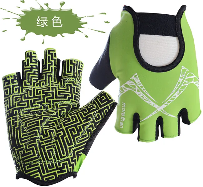 Спорт Фитнес тренировки дышащий палец уменьшенного использования пластин тренажерный зал Перчатки для женщин - Цвет: Fluorescent Green