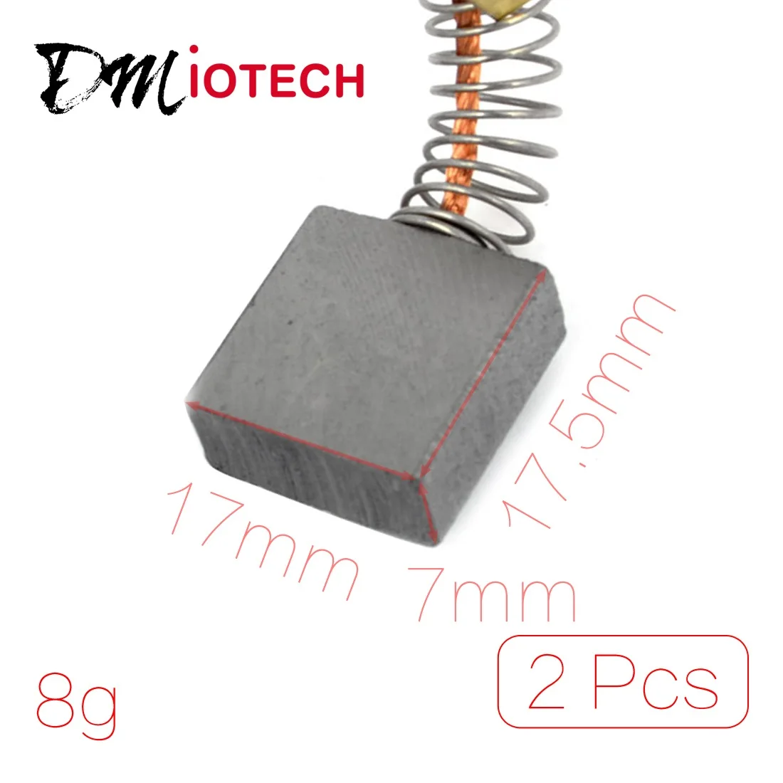 

Dmiotech 17.5Mm X 17Mm X 7Mm Motor Carbon Fibre Brushes Replacement 2 Pcs