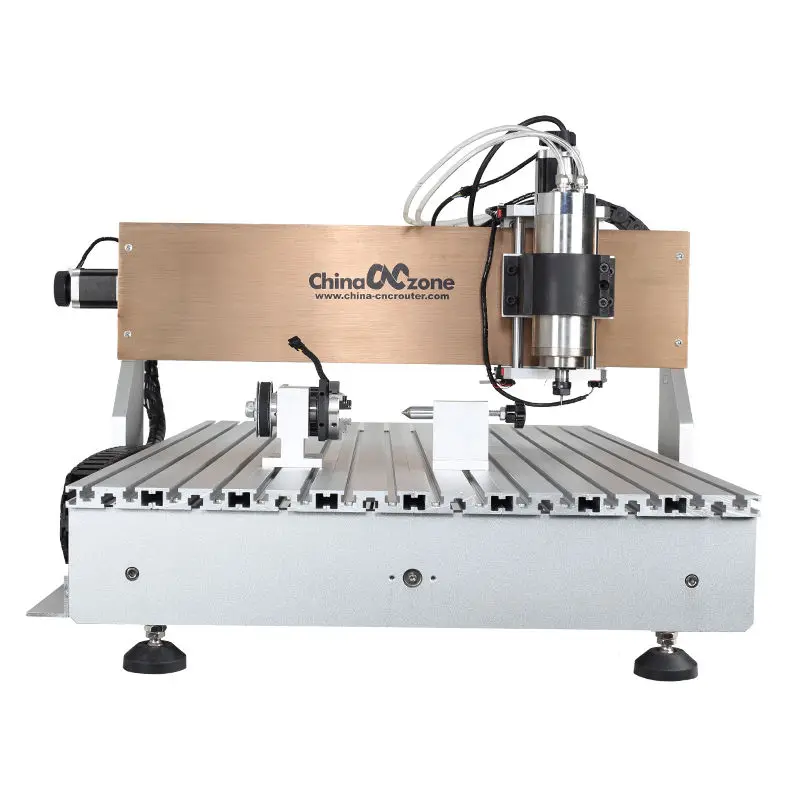 

2016 New 2.2KW CNC Water-Cooled Spindle Ball Screw Router 6090 4axis CNC Engraver Drilling Milling Engraving Machine 220V