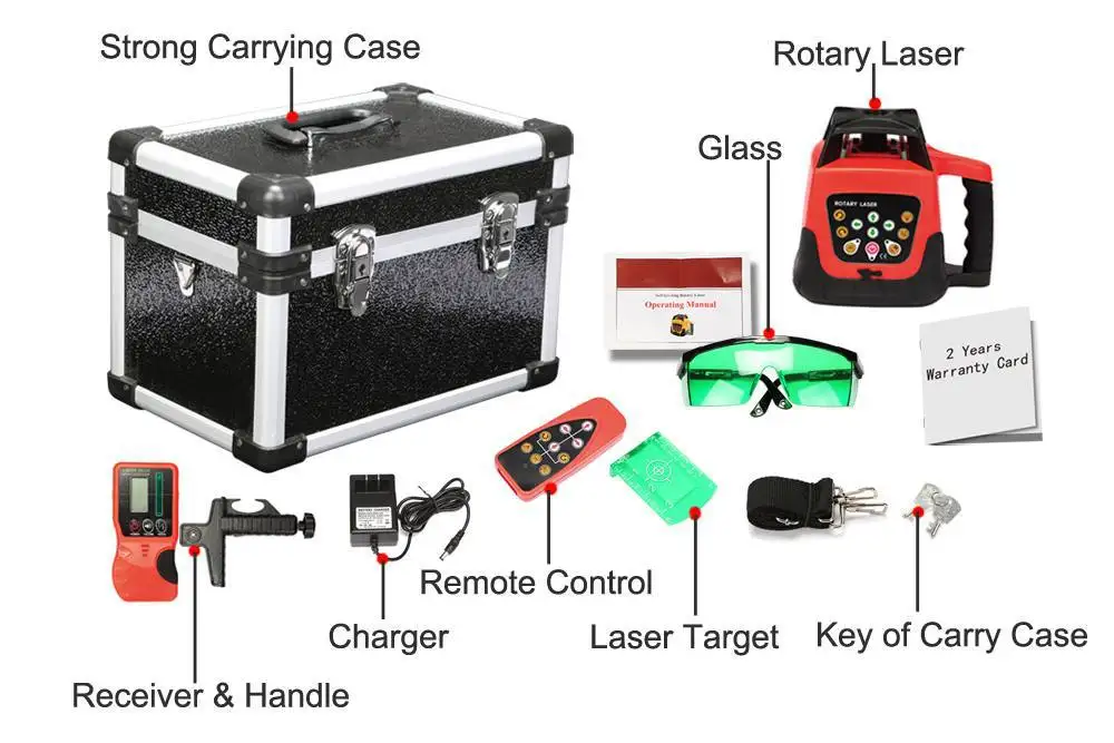 360 градусов вращающийся зеленый луч ротационный зеленый лазерный уровень + штатив + персонал электронный НАЛИВНАЯ дистанционного