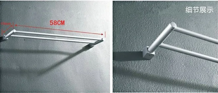 Держатель для полотенец для ванной комнаты, фиксированный держатель для полотенец, алюминиевый держатель для полотенец(BEN-9246