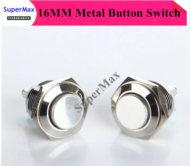 

Высококачественный 16 мм металлический сброс кнопки водонепроницаемый переключатель с винтовыми ножками -- 20 шт./лот