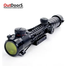 Shipping Free 3-9x32EG Tactical Riflescope Red/Green Illuminated Rangefinder Reticle Shotgun Air Hunting Rifle Scope Lens Cover