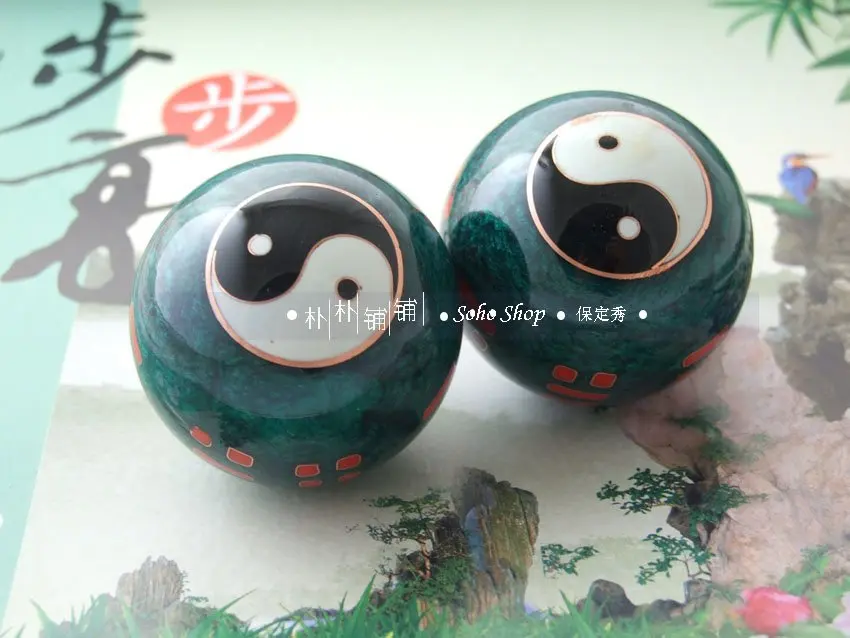50 мм 40 мм китайские шарики baoding, перегородчатая Taichi дизайн в разных цветах. Chiming Фитнес мяч. Домашний подарок. Бумажная коробка