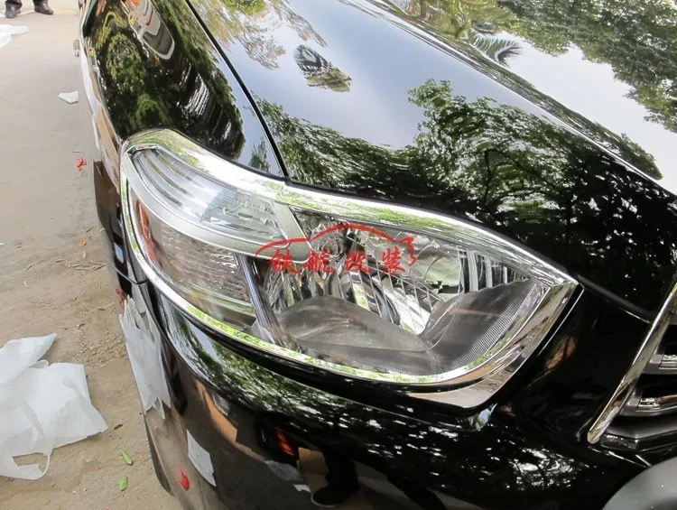 Для Toyota Highlander 2008 2009 2010 ABS хром головной светильник крышка лампы отделка 2 шт