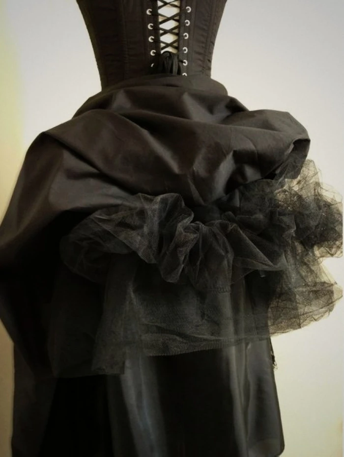 2013 New Black Gothic Corset Vintage Dress (2).jpg