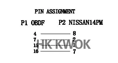 Высокое качество 5 шт. для n issan 14 Pin к OBD 2 16 Pin OBD2 OBDII Диагностика расширения инструмента адаптер Соединительный кабель