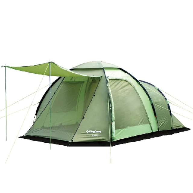 Cheap KingCamp Portable 4-Person 3-Season Family Camping Tent Outdoor Waterproof Windproof Tent with Great Room for Trekking Hiking