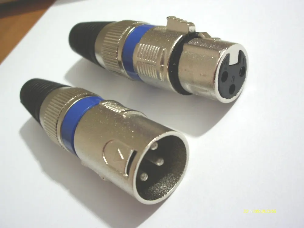 100 набор 3 pin XLR аудио кабель Разъем MIC штекер+ гнездо