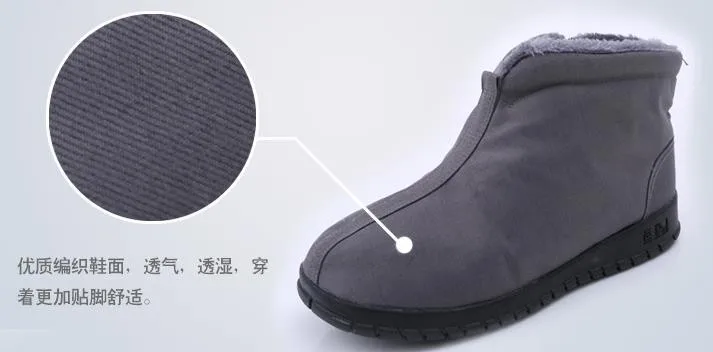 Зимняя Теплая обувь Monk Шаолиньское Кунг-фу ботинки для боевых искусств медитация обувь высокого качества серого цвета
