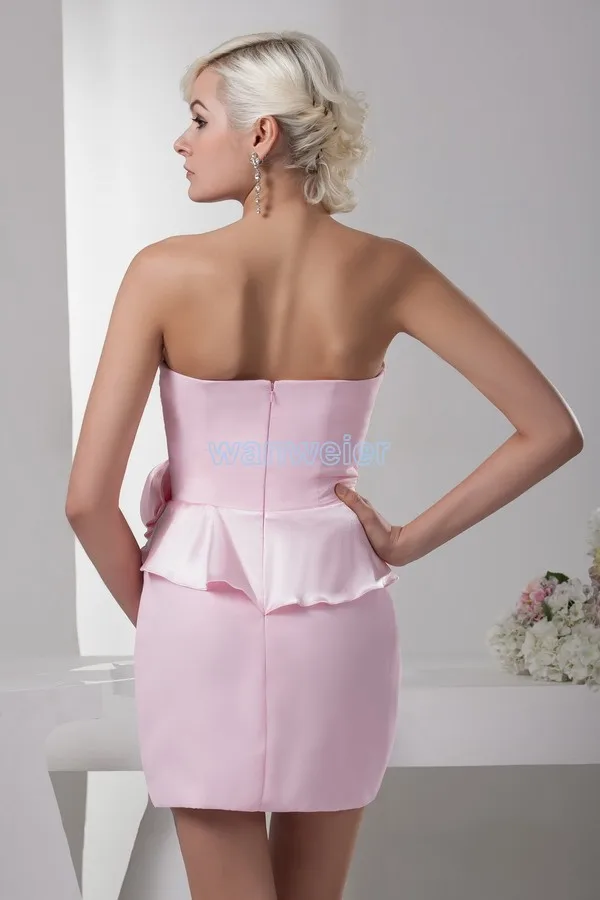 vestidos formales, новинка 2013, Лидер продаж, высококачественное дизайнерское короткое розовое платье подружки невесты с цветочным рисунком ручной работы