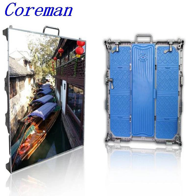 Coreman P4 Крытый rgb smd3in1cabinet LED Панель тонкий 512x512 мм HUB75 кабинет p2.5 P3 p4 p5 p6 P8 интерфейс