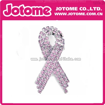 

100pcs/lot 45mm Rhinestone Lavender Awareness Ribbon Brooch