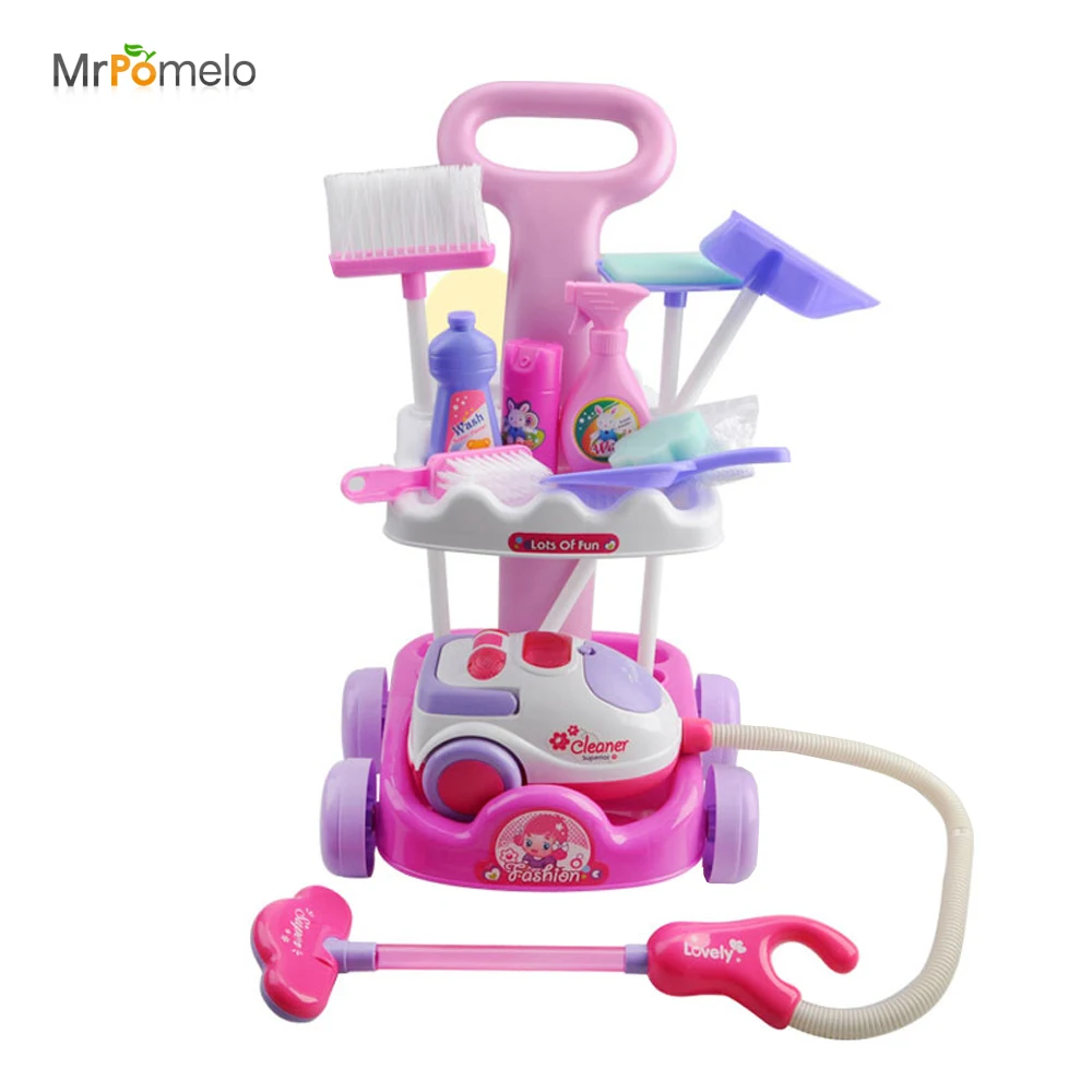 play and pretend cleaning trolley
