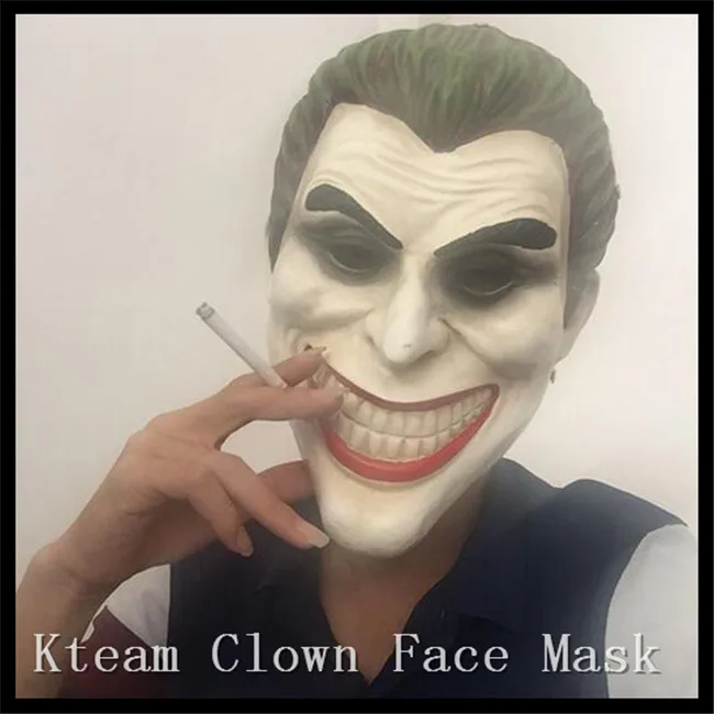  Batman Joker Clown Mask Scary Bank Robber Resin Masks for CS Halloween Masquerade Party Dark Knight