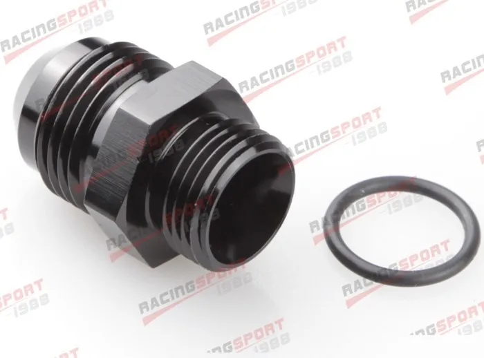4-4AN4 Мужской Flare прямой адаптер с o-ring AD46001 черный