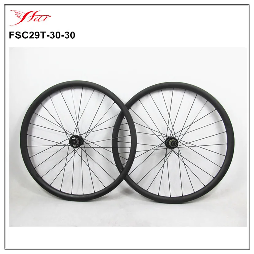 Farsports 29er carbon mountain wheelset 30mm carbon mtb wheels for AM & XC version , without outer holes, Novatec mtb hubs