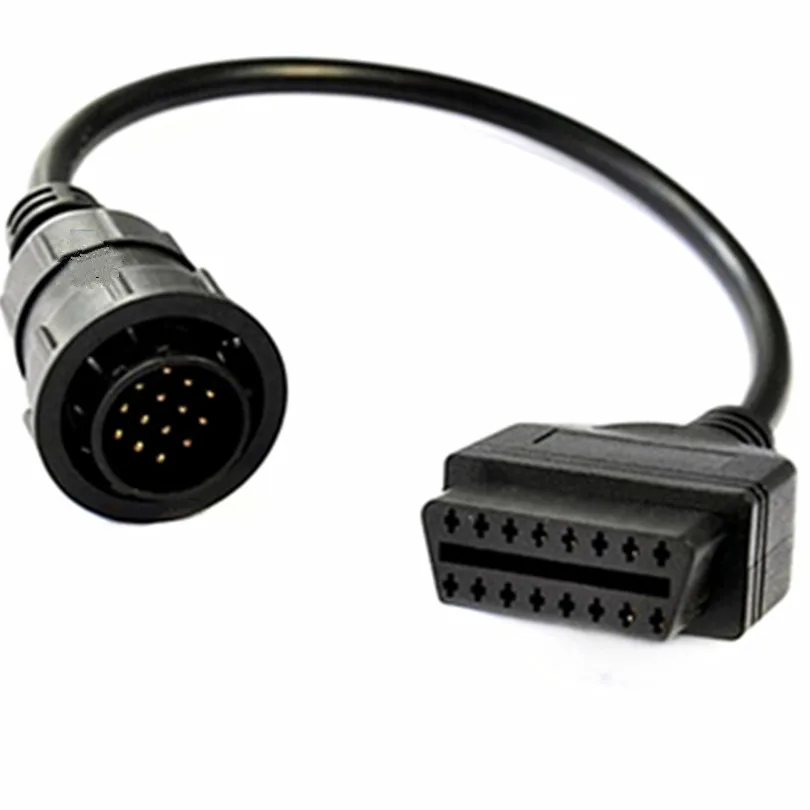 Лучшая цена 14 Pin до 16 Pin OBD2 OBDII кабель для VCI Грузовик диагностический коннектор 14Pin до 16Pin