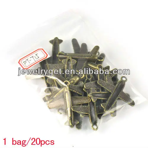 20pcs antique bronze air plain jewelry charms 1.38 x1.26 inch PT-715 (1).jpg