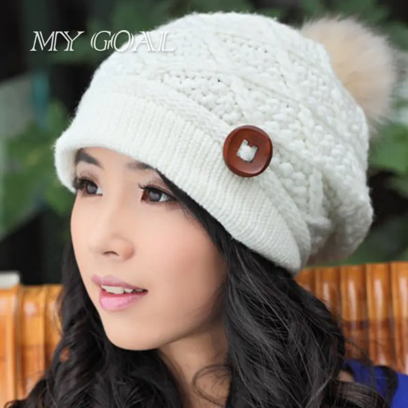 Зима Осень Женская Мода Шерсти Трикотажные Шапочки Caps Beanie Шляпы Для Женщин Новая