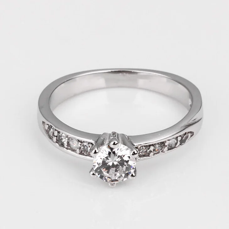 Новое поступление Лидер продаж женские обручальные кольца 925 Серебро Большой Циркон палец кольцо ювелирные изделия