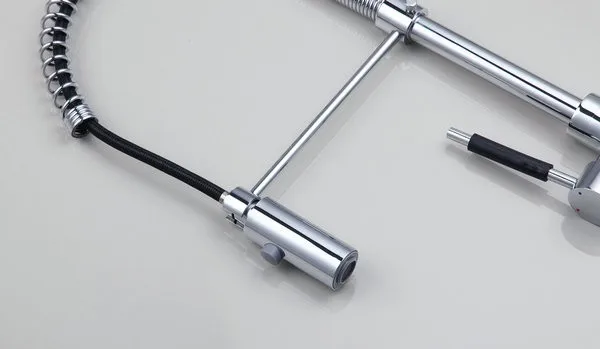 Kemaidi 8538/10 подтянуть Подпушка Chrome латунь с поворотным Кнопка сосуд Раковина Смеситель Кухня кран