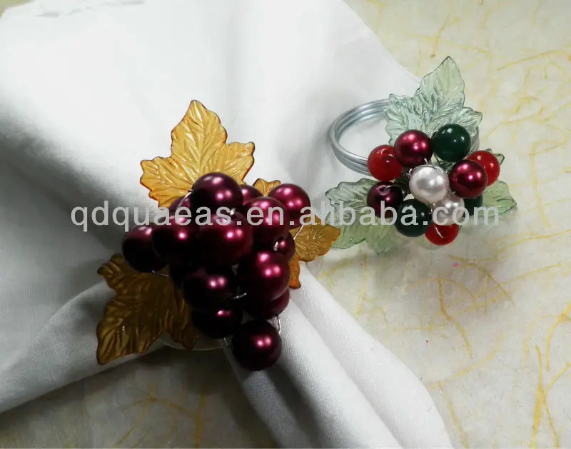Продано на Aliexpress бисером кольцо для свадебных салфеток