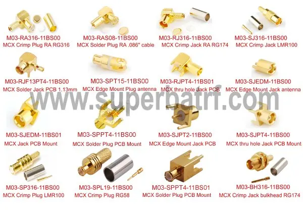 Superbat РЧ коаксиальный разъем MCX прямой через отверстие Jack принимающий pcb-разъем. 03" с припоем пост 50 Ом