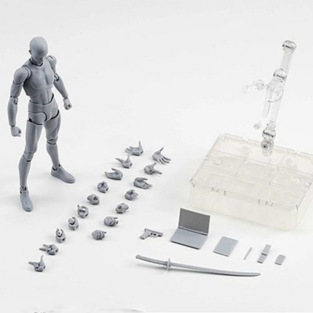 

Body Chan Body Kun Pale Gray Color 15cm Figma Bandai SHF Ferrite PVC Action Figure Figma