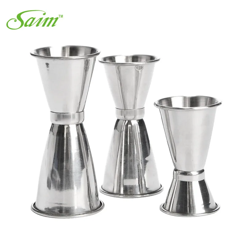 Buy Hot Sale 3PCS Stainless Steel Cocktail Drink Mixer Measuring Cup Jigger