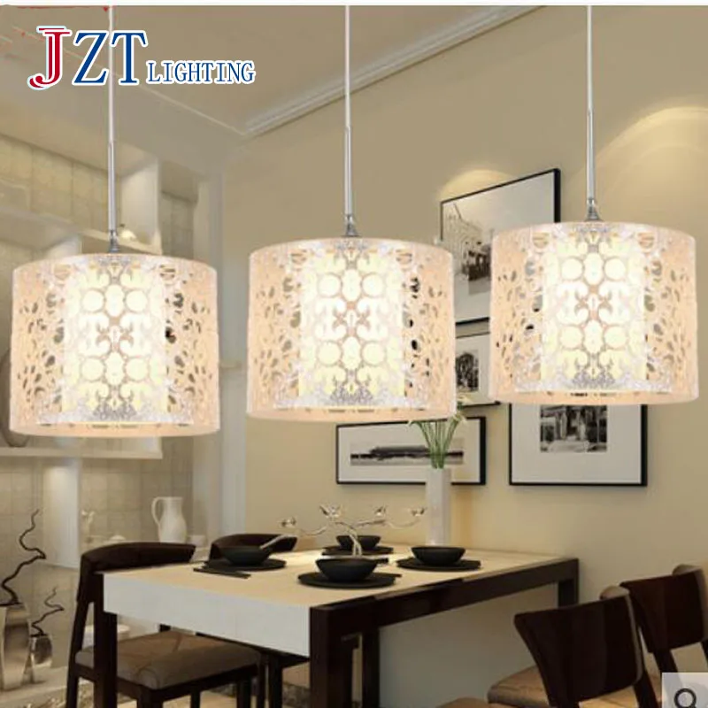 

T LED Creative Pendant Lights for Bar coffee shop Simple Silver Acrylic lamps for The corridor 15W 3 lights best price!!