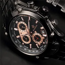 ORKINA Miyota JS15 Movement Six Hand Full Stainless Steel Mens Watches Top Brand Luxury Quartz Wristwatch